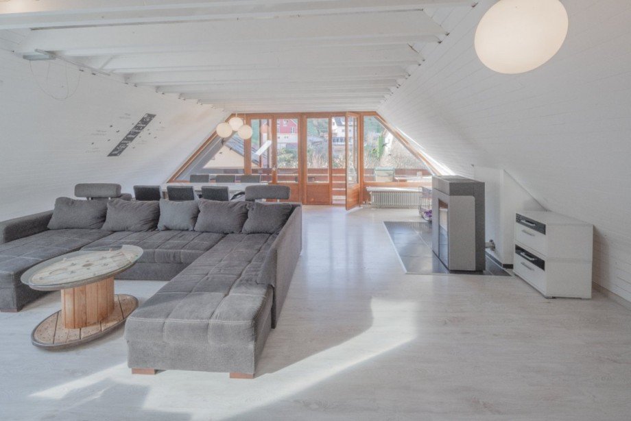 Wohnzimmer Dachgeschosswohnung Lauterbach
