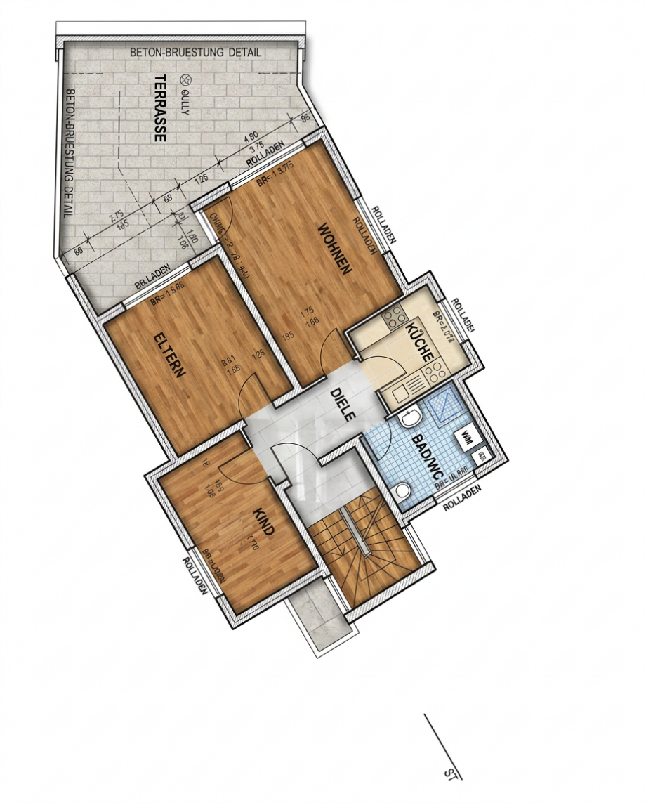 Grundriss Etagenwohnung Schramberg