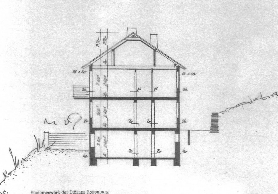 Grundriss/ Schnitt Zweifamilienhaus Lauterbach