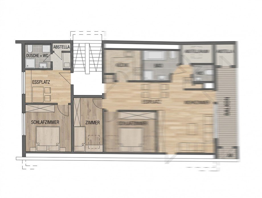 Grundriss Dachgeschosswohnung Tennenbronn