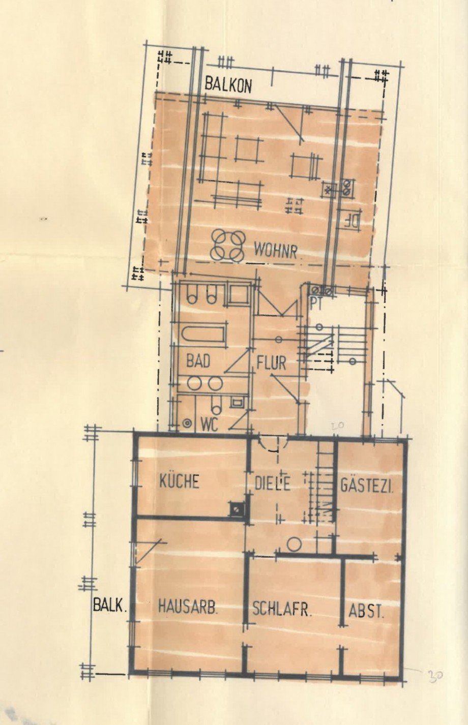 Grundriss Dachgeschosswohnung Lauterbach